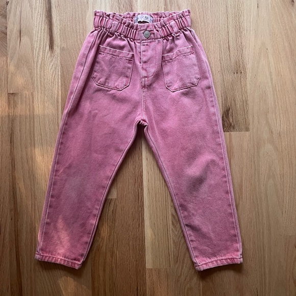 Zara Other - Zara Paper Bag Jeans - Pink, 2-3Y